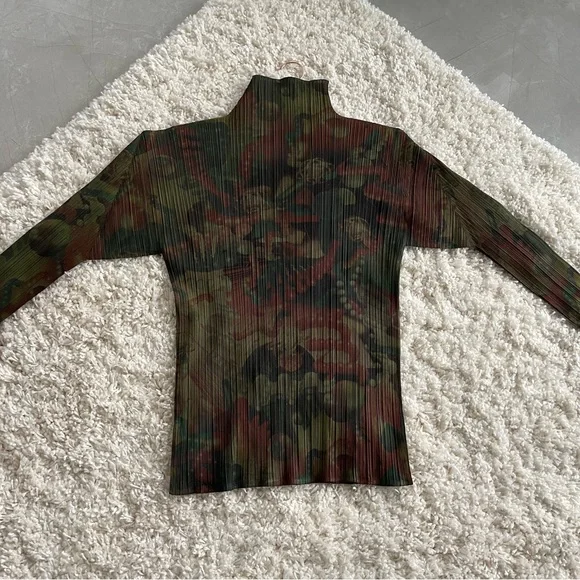 Archive RARE Vintage 1996 Print Pleats Please Issey Miyake Kiwami LongSleeve Top - Picture 4 of 7